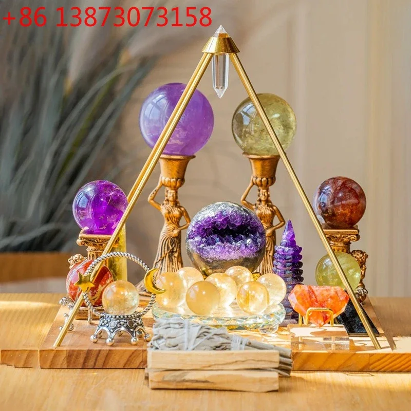 Natural Vogel Crystal Pyramid Ornament Home Rough Stone Crystal Energy Purification Amplifier Decorative Ornament
