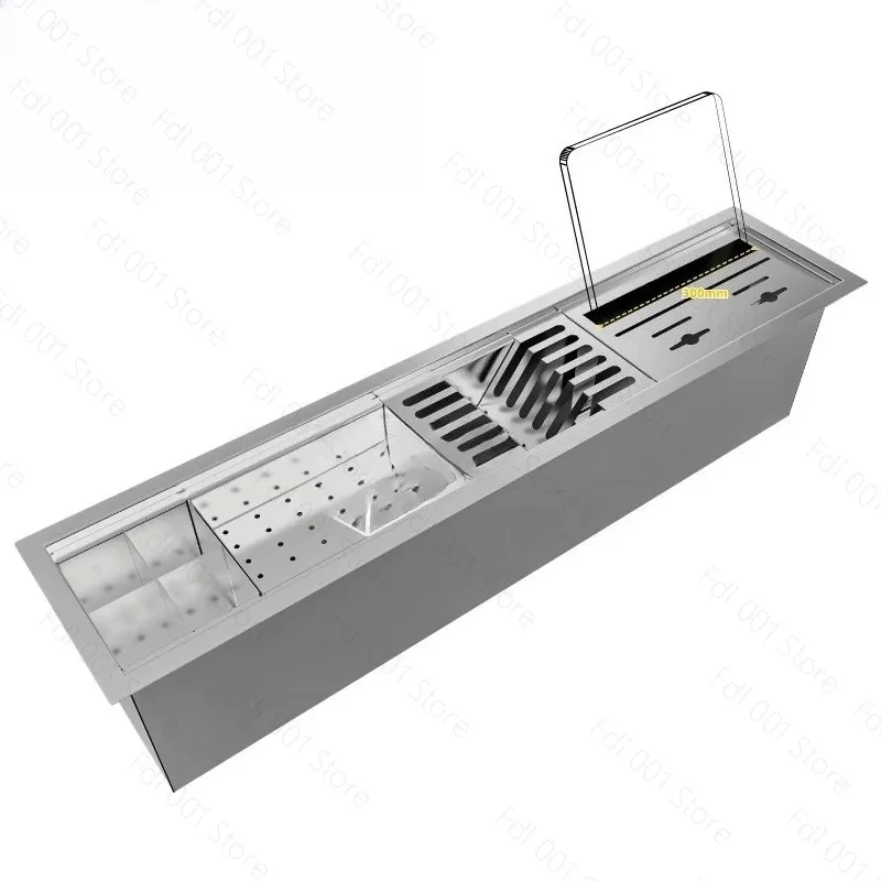High Quality Kitchen Cabinet Storage Dish Rack Built-in Stainless Steel Kitchen Dish Rack