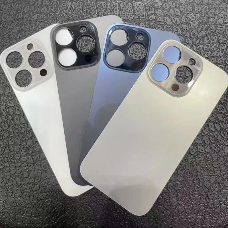 1 قطعة كبيرة واسعة هول الزجاج الخلفي آيفون 11 12 13 14 برو ماكس الغطاء الخلفي الباب الخلفي الإسكان استبدال أجزاء الغطاء الخلفي الزجاج