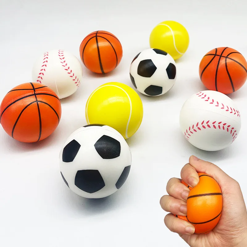 

6Pcs/lot 6.3cm Smile Face Foam Ball Squeeze Stress Ball Outdoor Sports Relief Toy Hand Wrist Exercise PU Toy Balls For Children