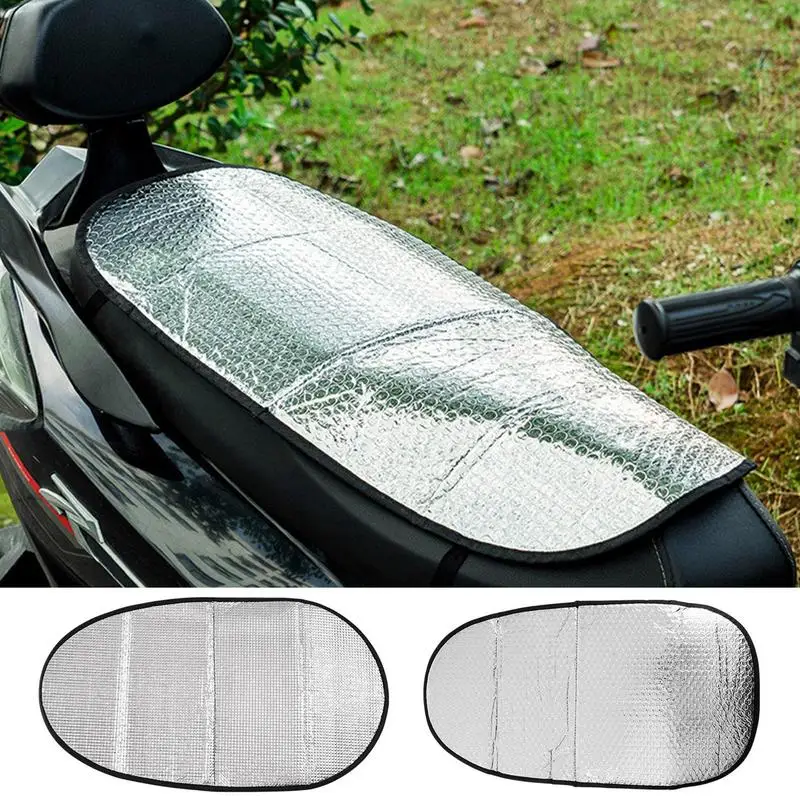 

Electric Car Cushion Protector Cool Riding Scooter Cover Cushion Waterproof Aluminum Film Reflective Seat Case For Car Motorbike