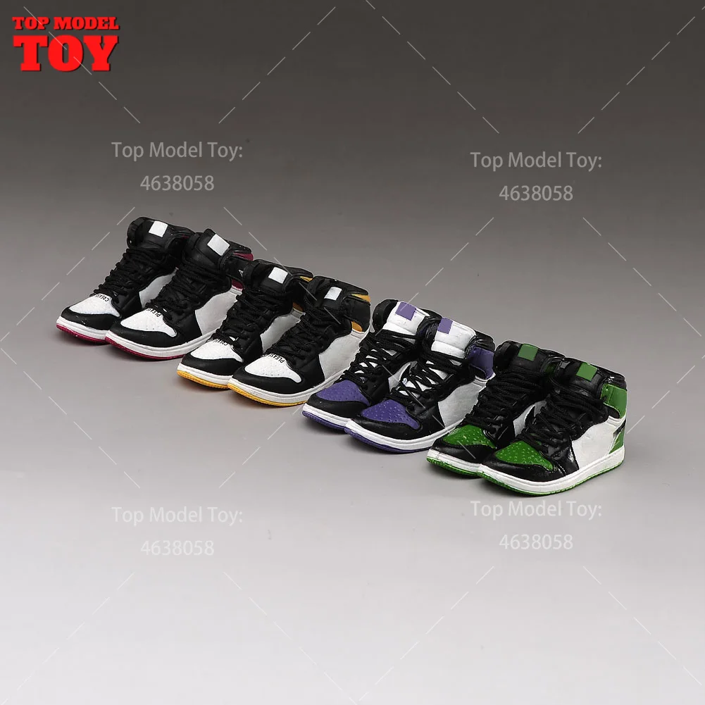 1/6 Scale High Top Board Shoes Basketball Sneakers Sports Leisure Shoes Model Fit 12'' Male Soldier Action Figure Body Dolls