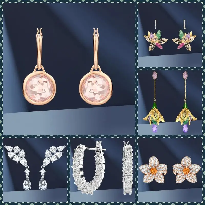 

2025 Couture Design Radiance Gleaming Women's Engagement Party Earrings Romantic Touch New In