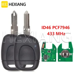 HE 1 Botão 433MHz NE73/VAC102 Blde ID46 PCF7946 Chave Remota de Carro Para Renault Master Kangoo Clio Twingo