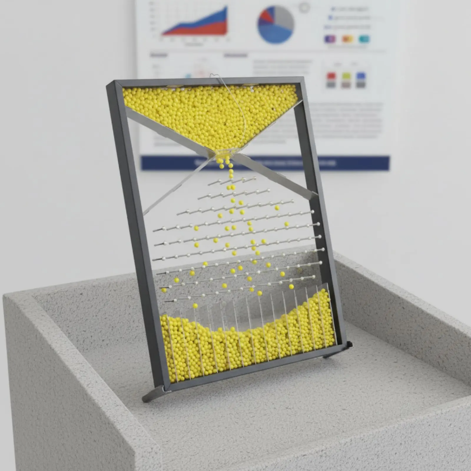 galton-board-professional-grade-quincunx-probability-board-gaussian-distribution-model-interactive-learning-tool-apparatus
