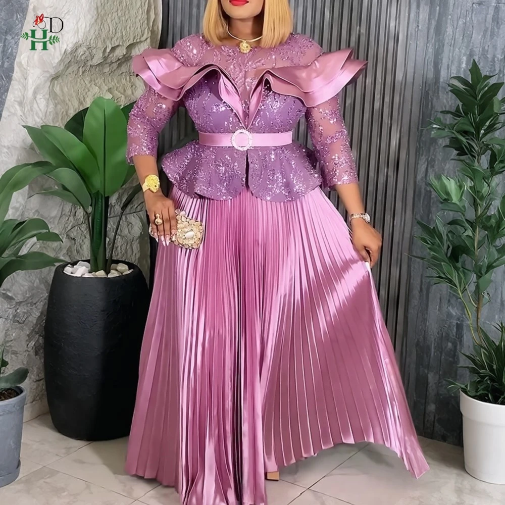 

Африканские платья для женщин, турецкое платье, свадебное платье больших размеров, плиссированное платье, роскошный элегантный рождественский халат, африканская одежда