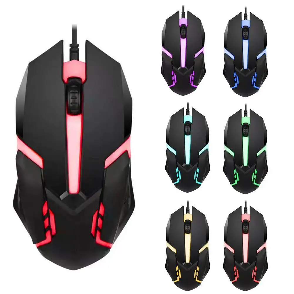 USB Wired Mouse Colorful LED Gaming Mouse 5000 DPI Wired Mice Optical Wired Gamer Mouse For Desktop Laptop PC Computer