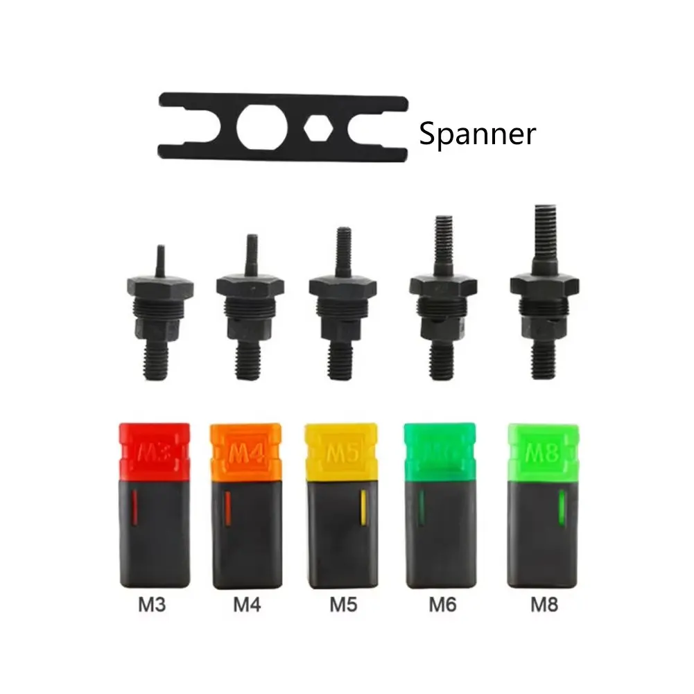 Pistola para tuercas de remache de mandril BT-606, kit de herramientas de ajuste de tuercas de remache de alta resistencia manual, herramienta remachadora roscada, M3-M8 remachadora manual de inserción roscada