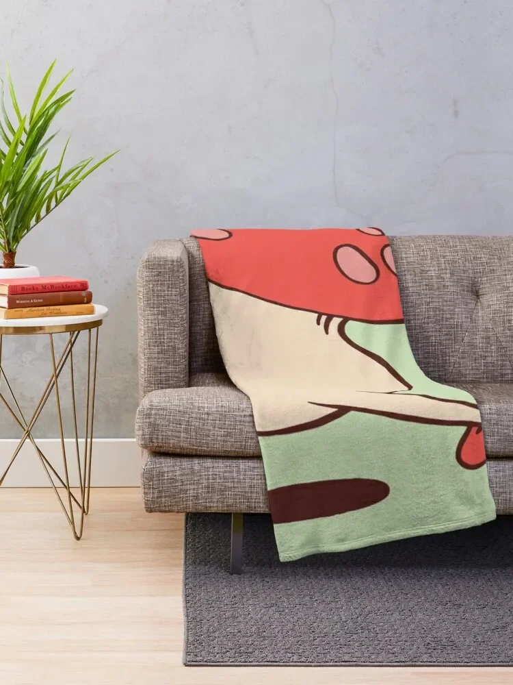 Running mushroom! Dungeon Meshi Dunmesh Throw Blanket Hairys Sofa Large Blankets