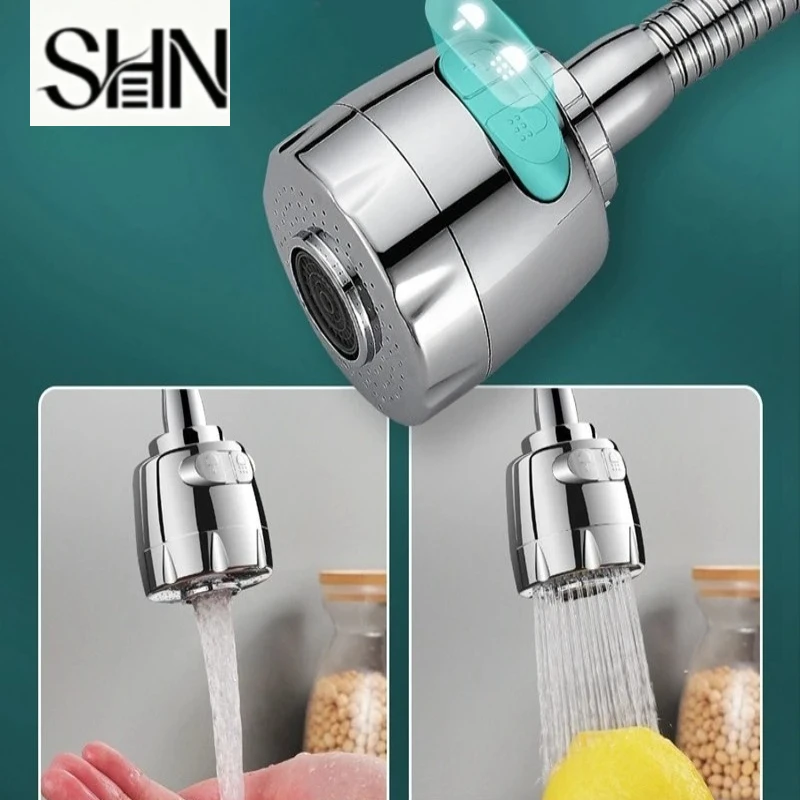 Kitchen Sink Faucet Swivel Extension Sprayer, Basin Faucet Filter Boost Water Pressure Connector