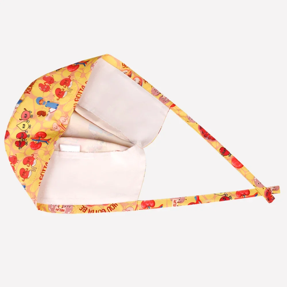 Stampa del fumetto Scrubs Caps Servizio sanitario Cappelli da lavoro Ospedale Berretto per chirurgia dentale Cappelli infermieristici meccanici Copricapo per salone di bellezza F1183