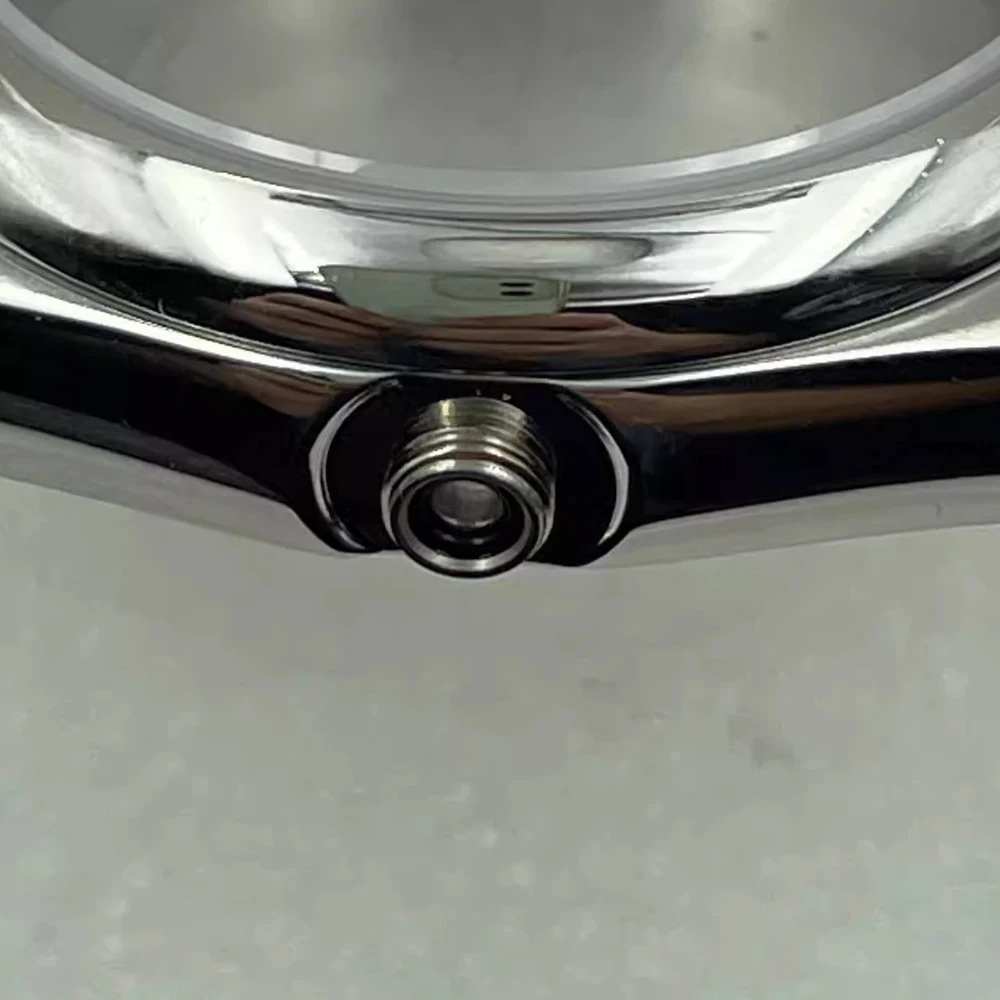 حافظة ساعة 36 ملم من الفولاذ المقاوم للصدأ ساعة ميكانيكية من زجاج الياقوت NH35 لحركة NH35 NH36 4R35A 4R36A، تاج لولبي