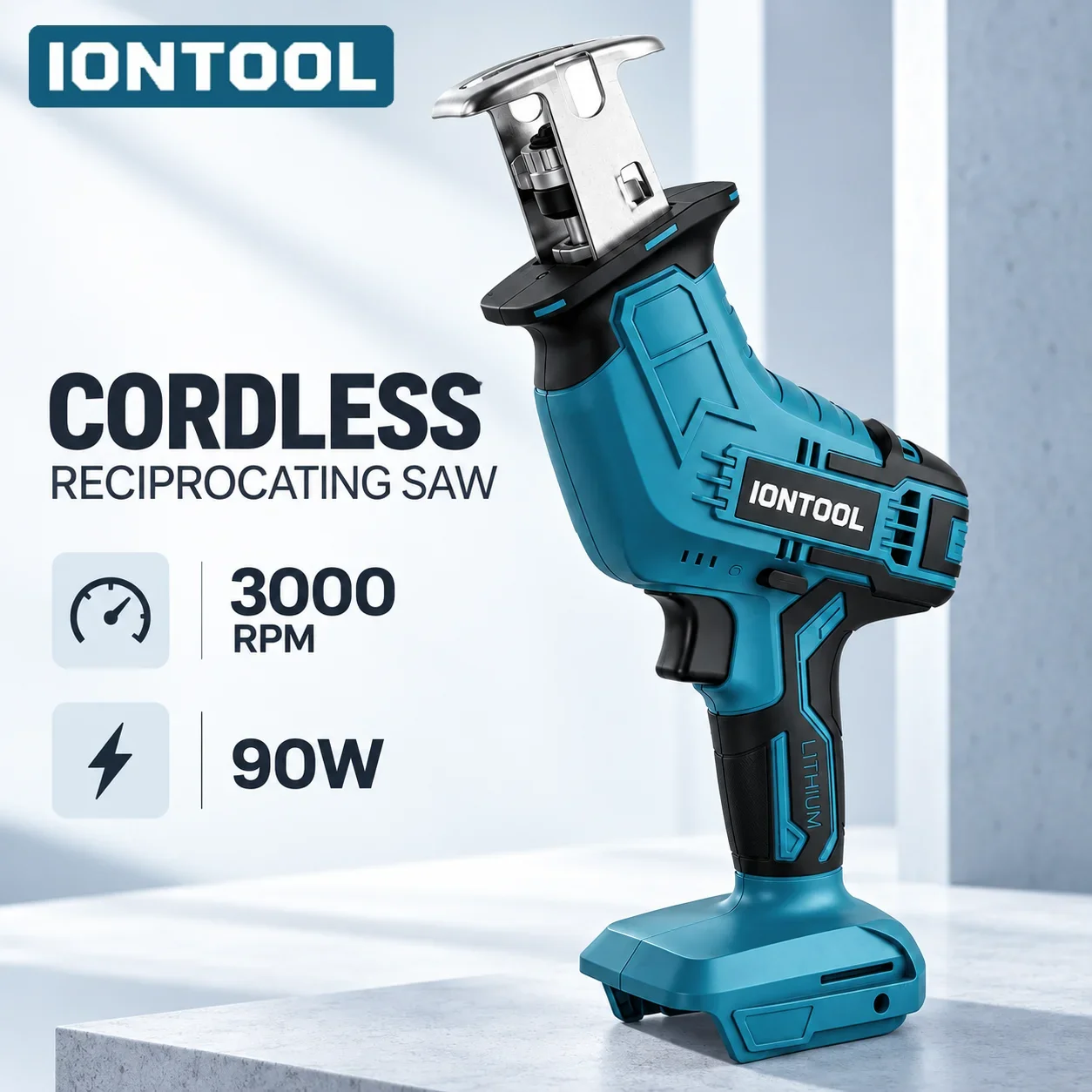 iontool-コンパクトで耐久性に優れた90w、3000spmのコードレス往復鋸。庭木の剪定や家庭での木工プロジェクトに最適なツール。
