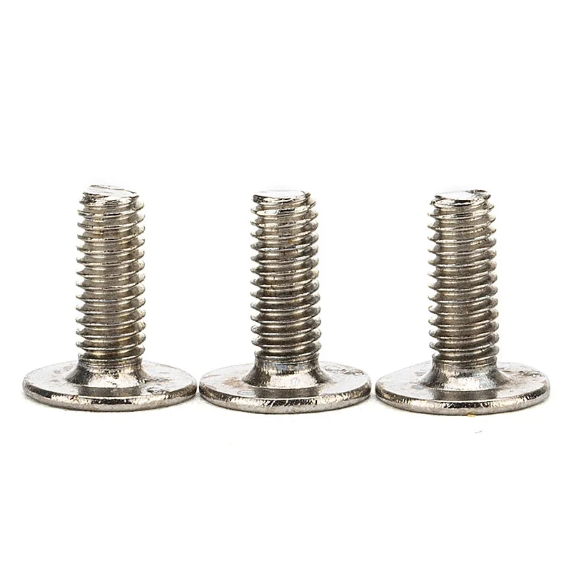 100pcs M3 Nickel Plated Large Thin Head Screw Flat Head Screw Large Phillips Flat Head Screw