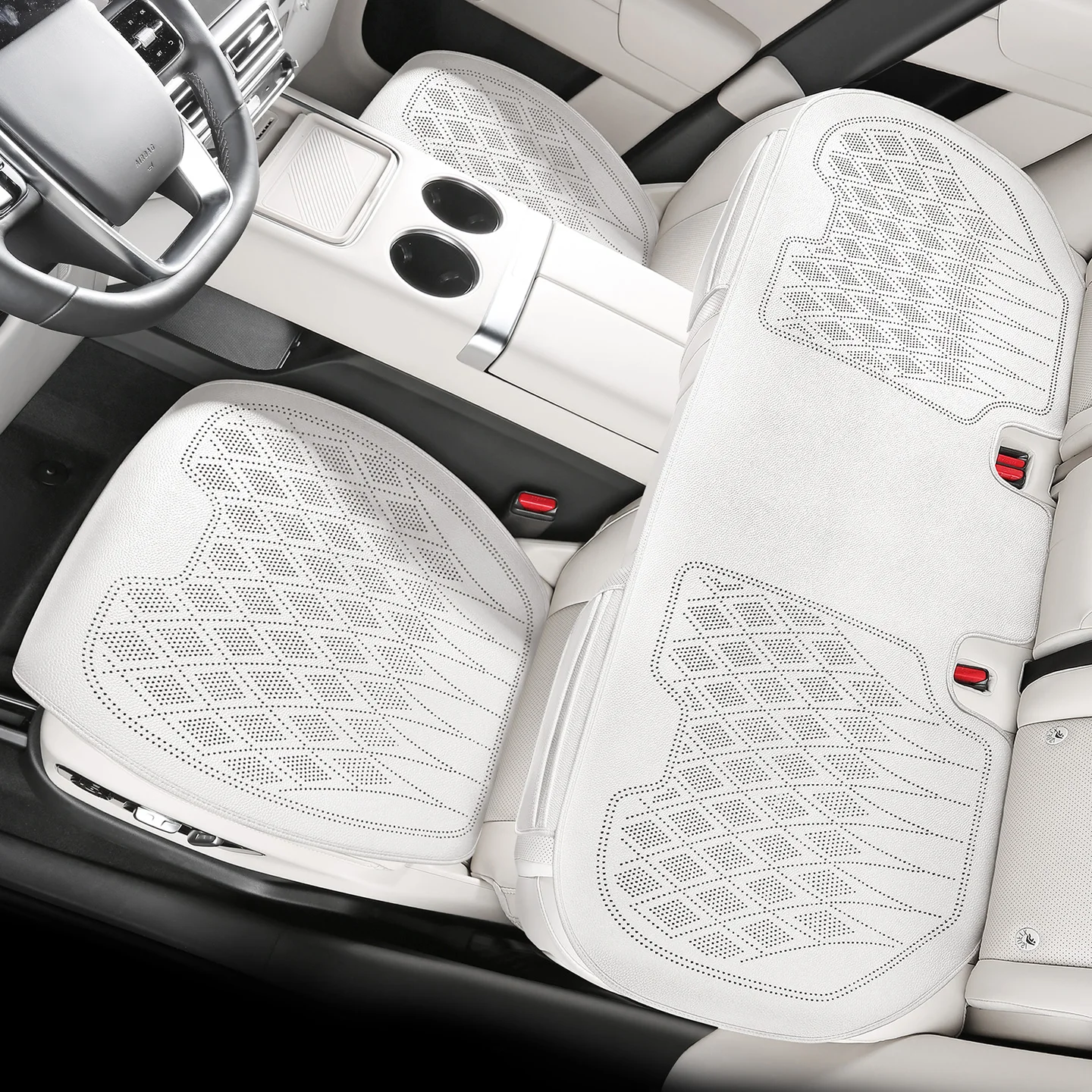 

Luxury Lychee Grain Nappa Leather Car Seat Covers, Laser Perforated for Breathability, Ultra-Soft & Non-Slip, Waterproof & Stain
