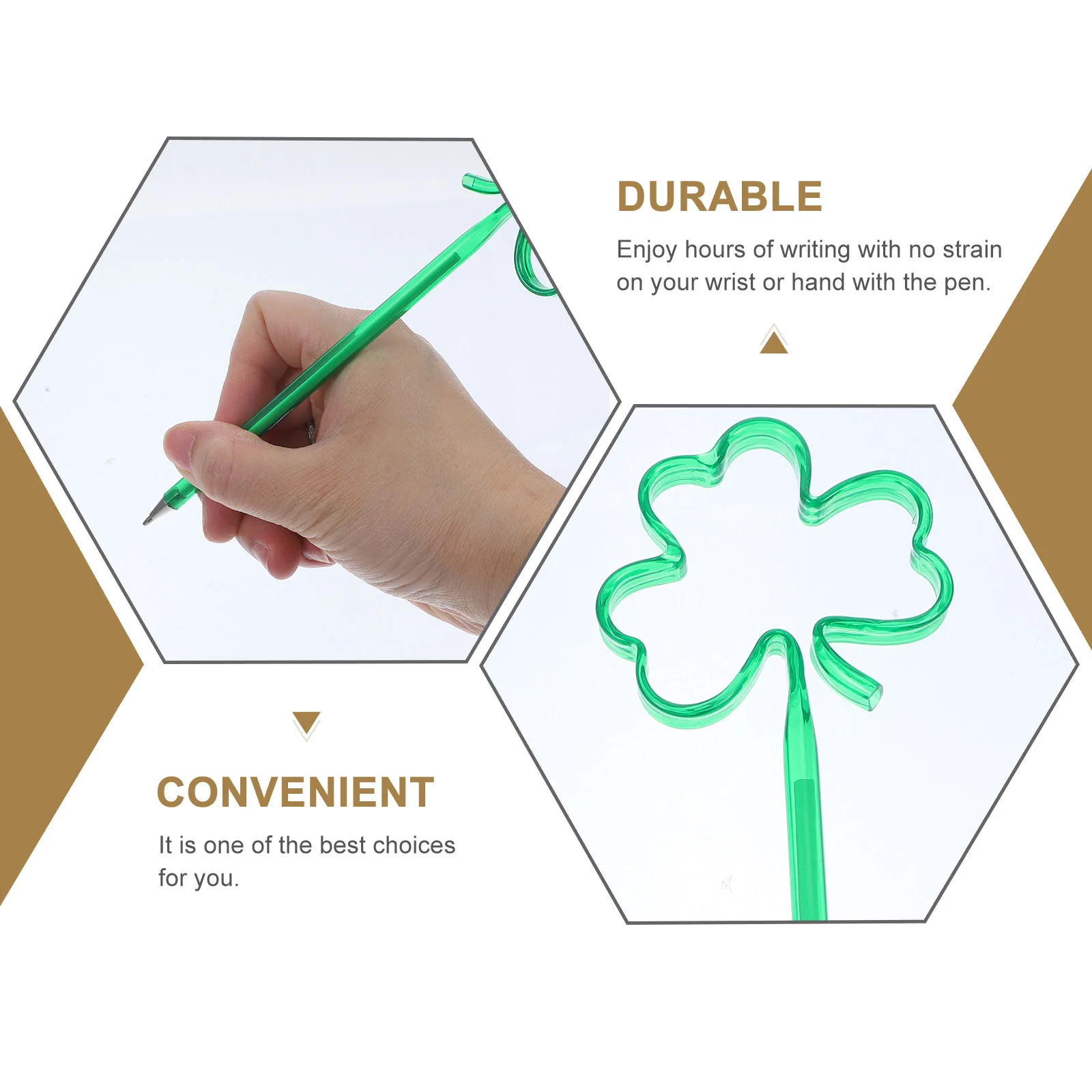 

20pcs Clover Ballpoint Pens Realistic Flower Design Smooth Writing For Students Office School Desk Decor Novelty Gift