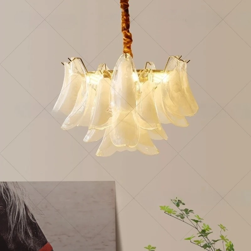 Modern Glass Flower Petal Tiered Sculptural Statement Centerpiece For Dining Room Living Room Bedroom