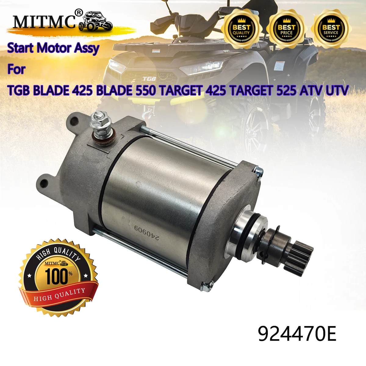 

Start Motor Assy For TGB BLADE 425 BLADE 550 TARGET 425 TARGET 525 ATV UTV Parts Code 924470E