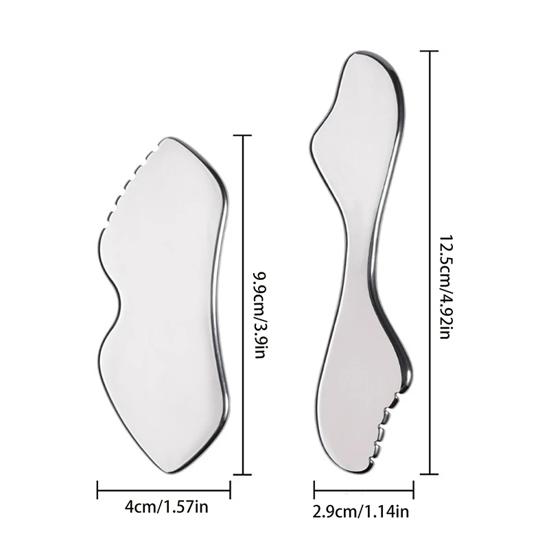 Body Massager Facial Lifting For Muscle Relaxing Soft Tissue Reduce Head Neck Back Pain Stainless Steel Gua Sha Board Scraping