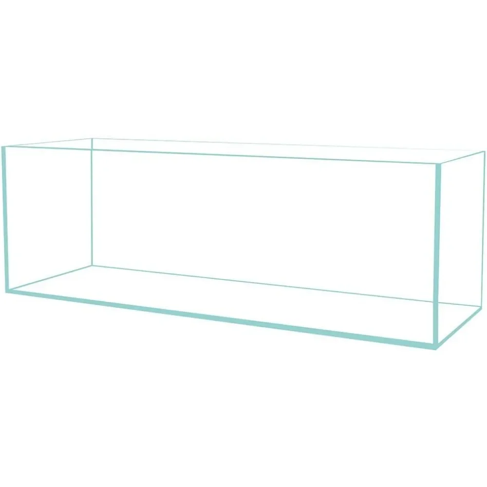 Low Iron Ultra Clear Crystal Bookshelf Aquarium with Foam Leveling Mat Rimless Aquariums with 45-Degree Beveled Edge