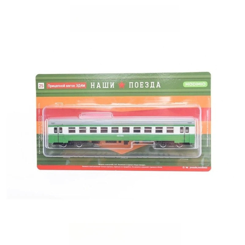 HO Type 1/87 Toy Train Soviet ED4M Train Finished Model Trailer Carriage Retro Rail Transit Ornaments JLKN025 Static Model