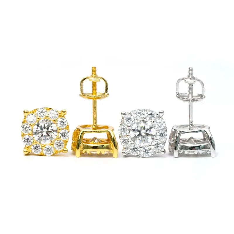 

Super Cost-effective Earring S925 with Moissanite Diamond HipHop Jewelry Moissanite Earring Rapper Jewelry
