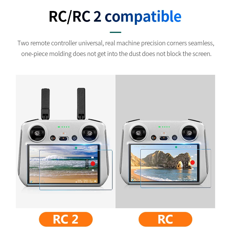 For DJI RC/RC2 Remote Control Screen Protector AR Anti-reflection Tempered Film For Mavic 3/Air 3/2S/Mini 3/4 Pro Accessories