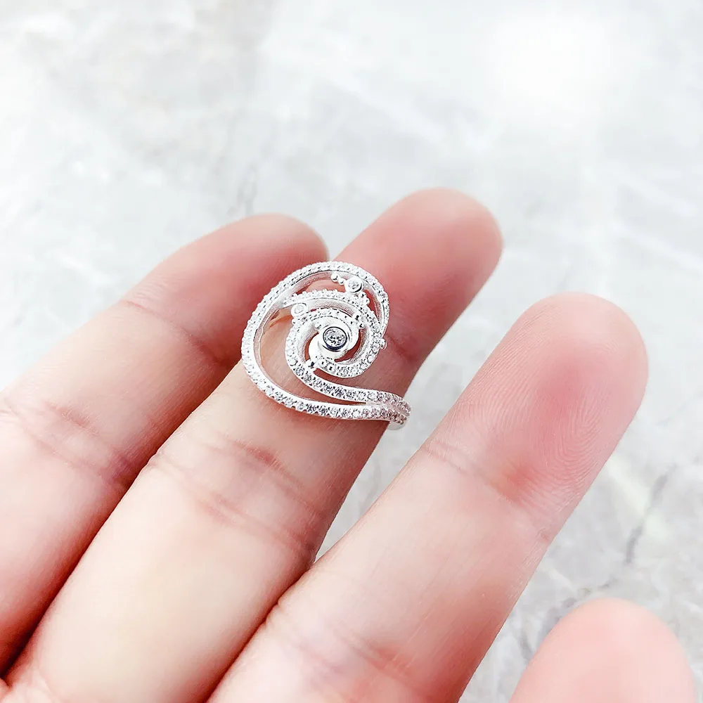 Ring Welle 2023 Sommer Marke Neue Feine Jewerly Reinem Solide 925 Sterling Silber Romantische Geschenk Für Frauen – Detail 5