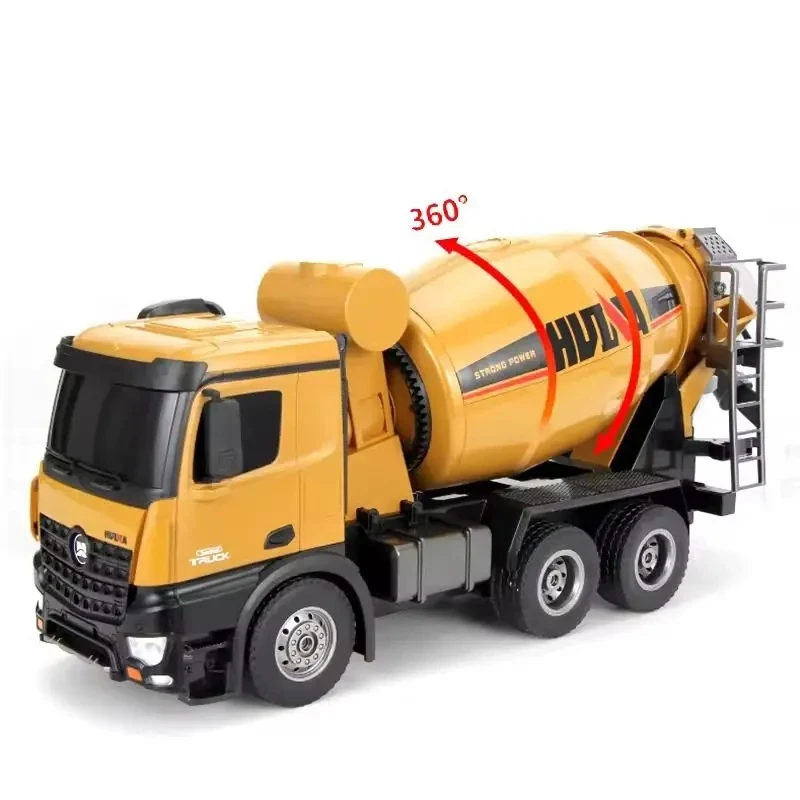 Huina, 10 canales, 2,4G, control remoto, motocicleta de hormigón, camión mezclador, transporte, vehículo de ingeniería, modelo, juguetes para niños