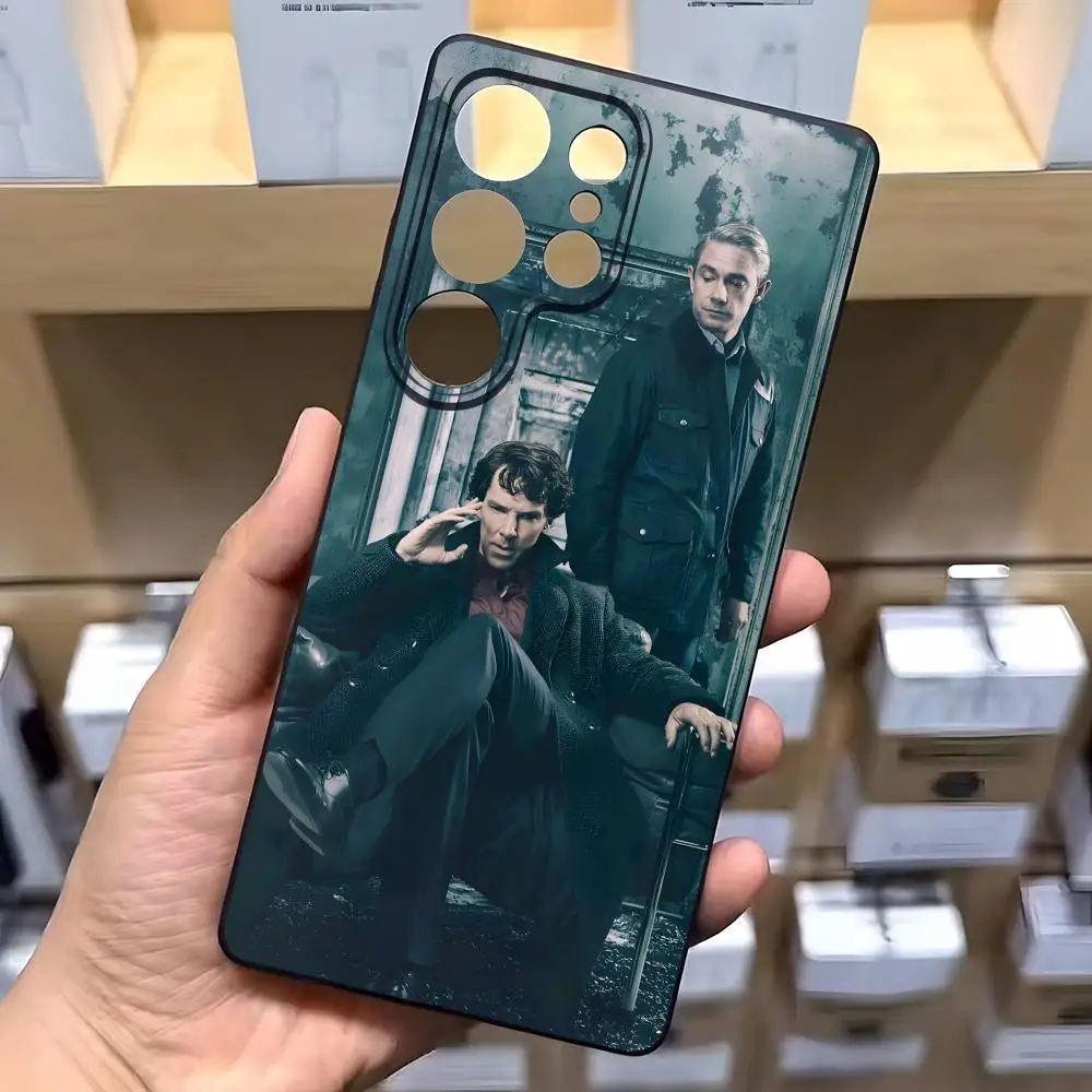 Britain H-Holmess TV S-Sherlock Phone Case For Samsung A56 A36 A26 A16 A15 A25 A35 A55 A14 A34 A24 A54 Black Soft Shell