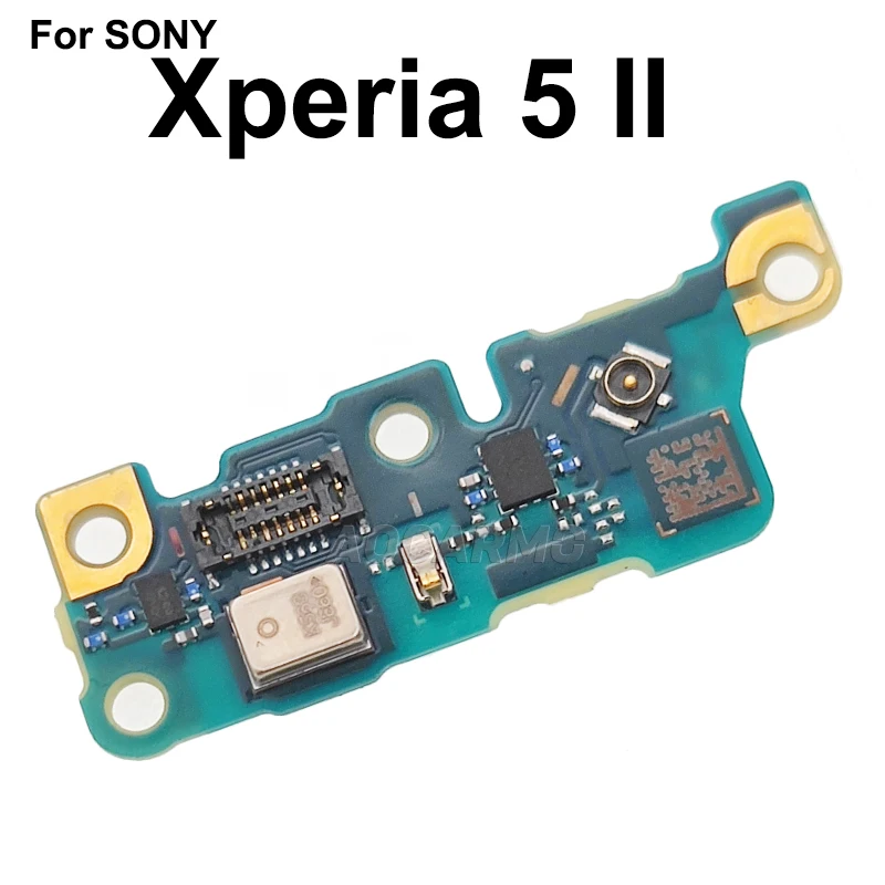 Aocarmo For Sony Xperia 5 II/ X5ii XQ-AS52 AS62 AS72 SO-52 Bottom Microphone MIC Antenna Connector PCB Circuit Board Repair Part