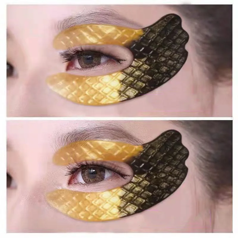 Caviar Gold Black parches hidratantes para mascarilla de ojos, colágeno, antiedad, arrugas, levantamiento y estiramiento, elimina las ojeras, cuidado de la piel