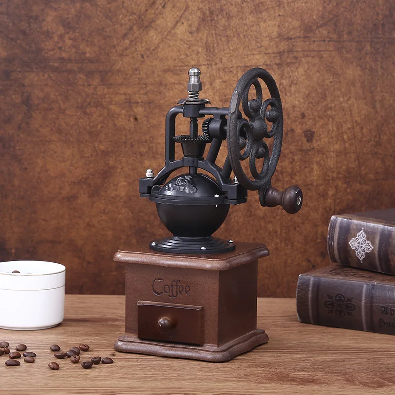 Manual Grinder 1PC Vintage Shaking Wheel Bean Mill Household Ceramic Grinding Core Hand Crank Coffee Bean Mill