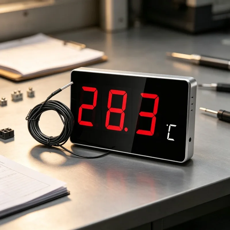 High Precision Digital Thermometer Large Screen LED Home Indoor Outdoor Pool Sauna Temperature Probe Sensor