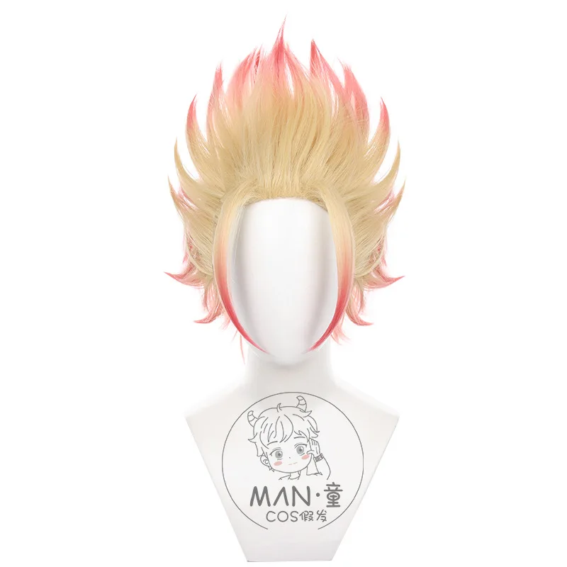 Azul bloqueio shidou ryusei peruca cosplay tingido gradiente espetado cabelo curto presente de halloween