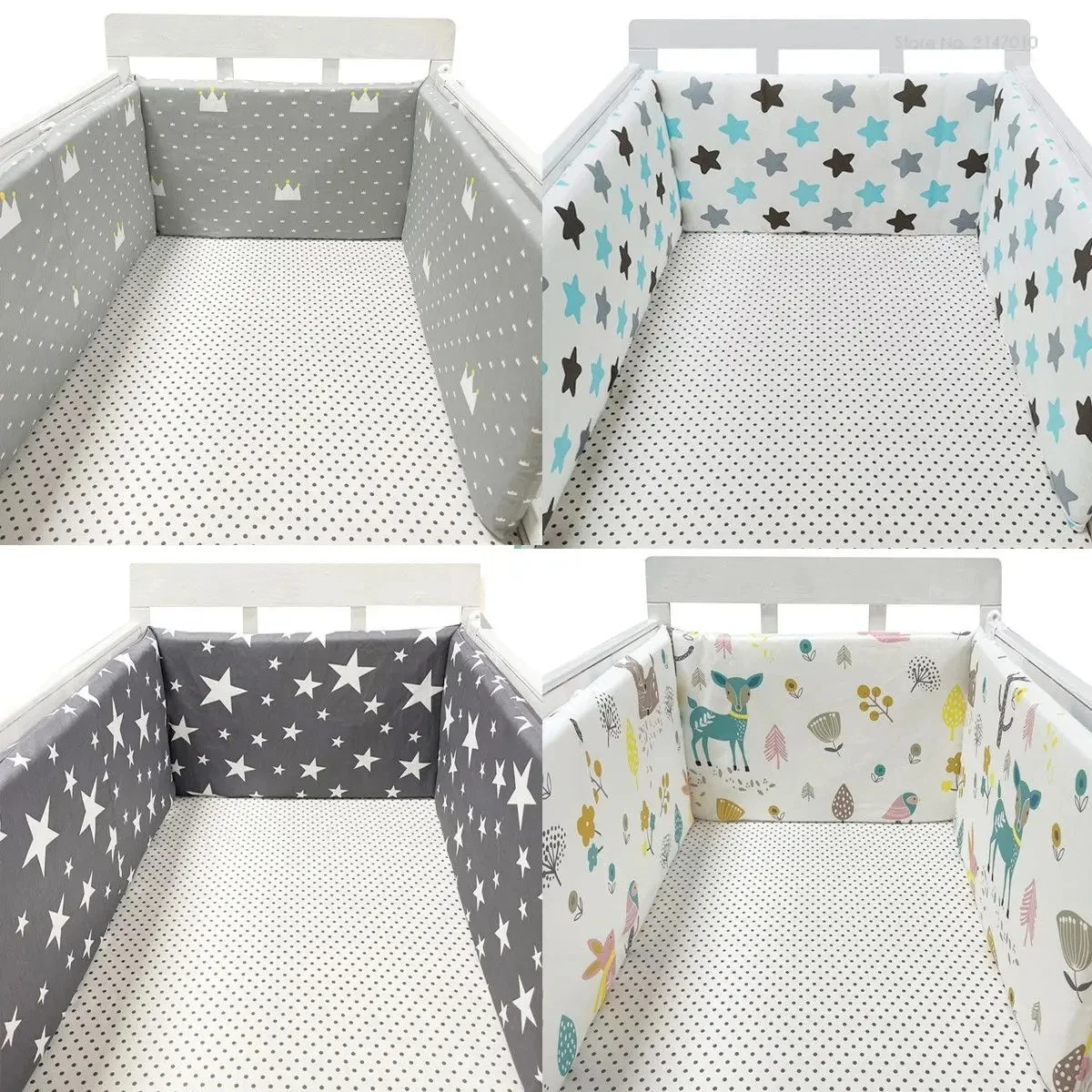 130*30cm Baby Bed Thicken Bumpers One-piece Crib Around Cushion Newborn Cot Bed Around Protector Pillows Infant Cot Bumper Decor