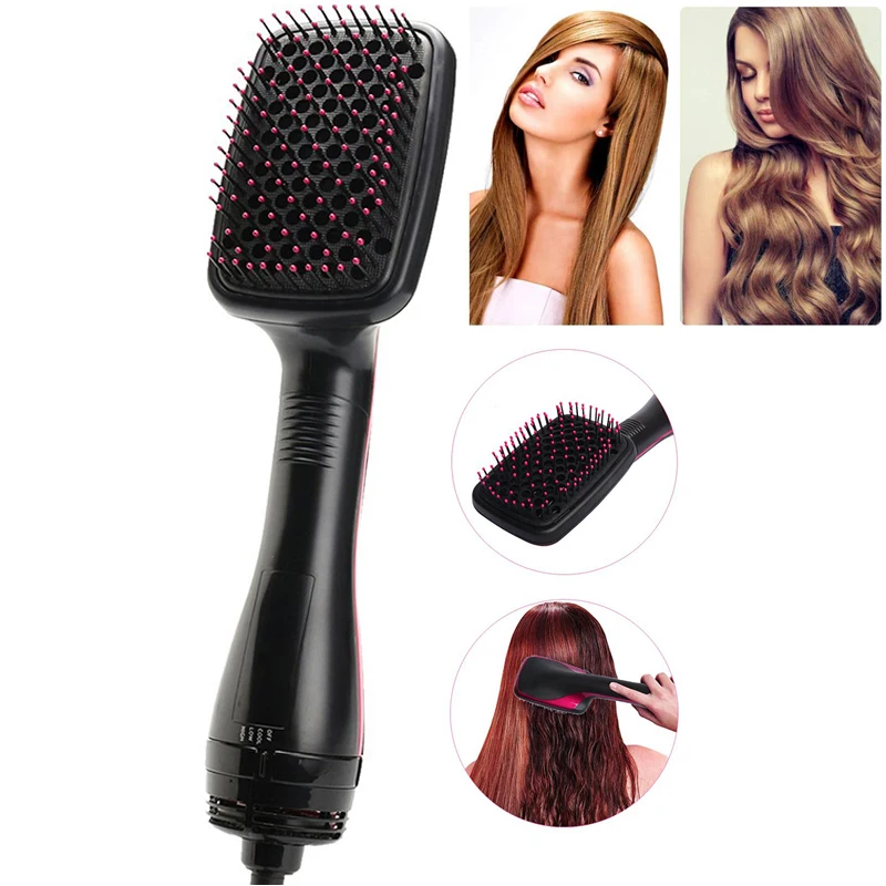 Professional electric comb one-step hot air brush multi-function 2-in-1 negative ion straight hair comb