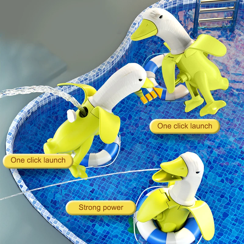 Divertimento carino banana anatra spruzzo d'acqua giocattolo estate all'aperto spiaggia acqua combattimento giocattoli bambini bagnetto acqua giocattoli per regali per bambini