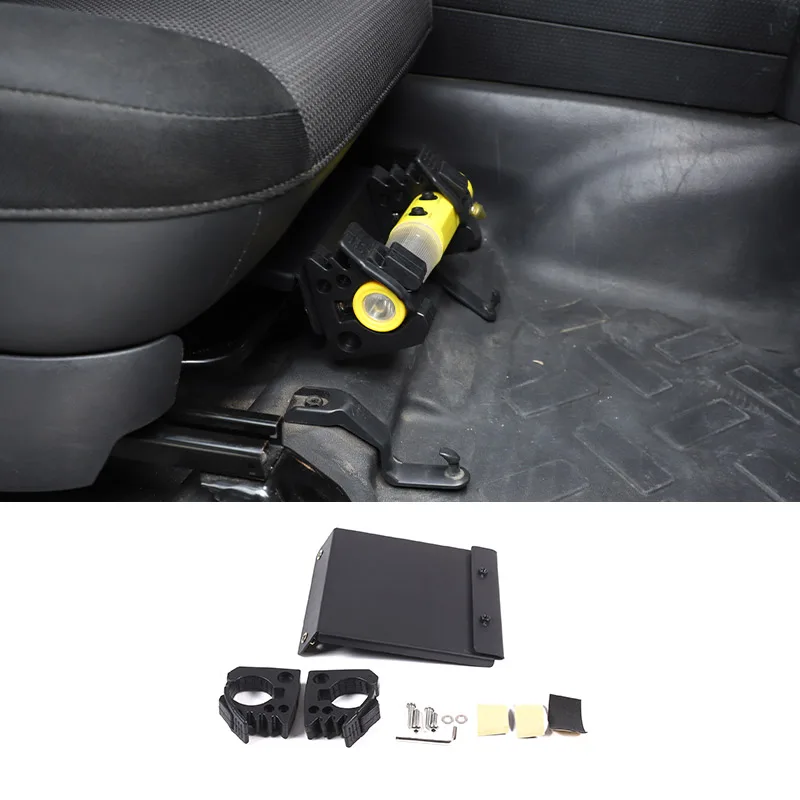 For Toyota FJ Cruiser 2007-2021 Black Car Passenger Seat Umbrella Barrel Flashlight Holder Box Car Accessories