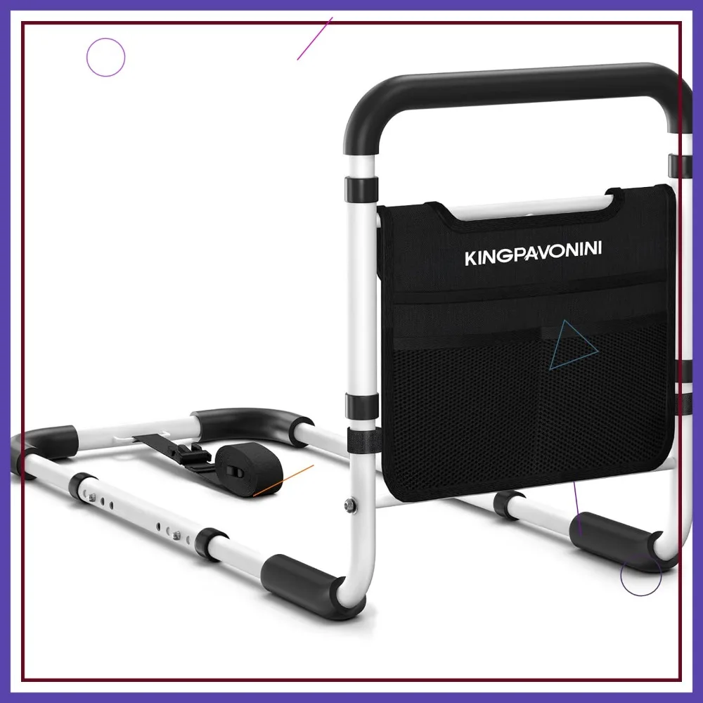 حاجز سرير أمان لكبار السن - ترقية 2026، معتمد من ASTM، قابل للتعديل وخالي من الأدوات، يدعم 400 رطلاً