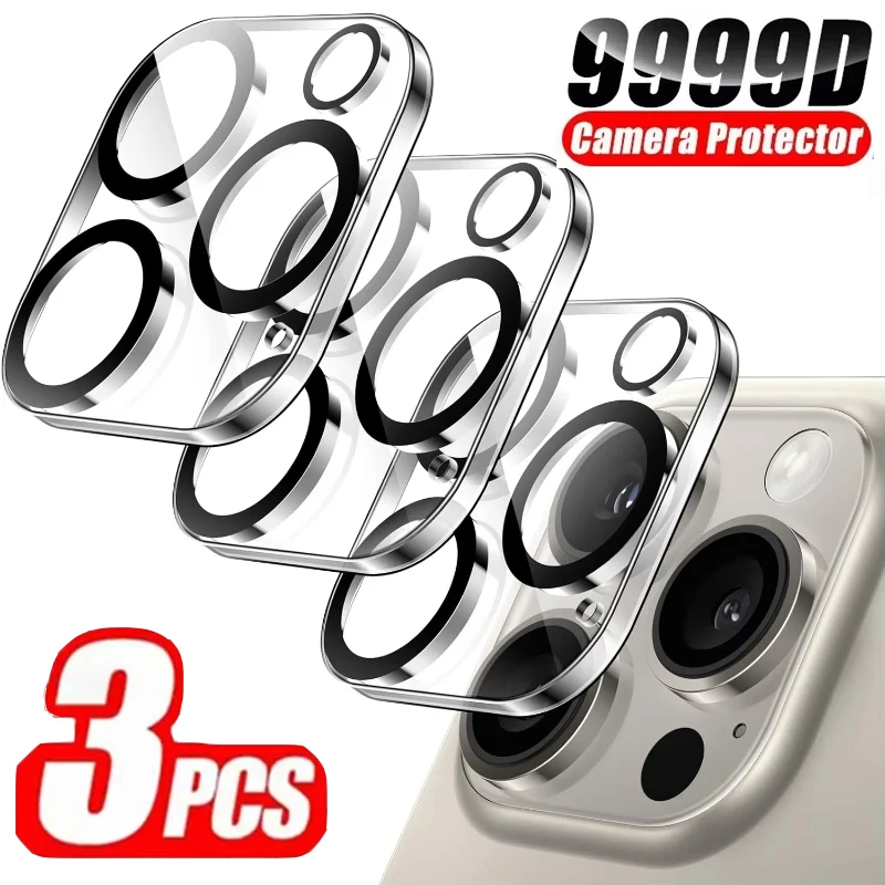 3 Stück Full Cover Kamera Objektivs chutz für iPhone 16 Pro gehärtetes Glas für iPhone 11 14 12 13 15 Pro Max plus Kameras chutz
