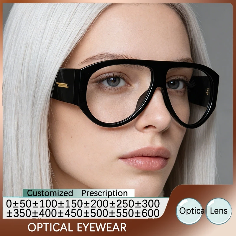 

Очки для зрения большого размера для женщин: дизайнерские декоративные оправы с защитой от синего света, для коррекции близорукости