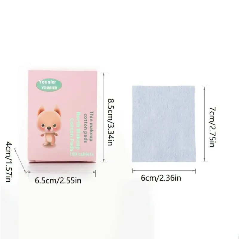 50/100PCS 얇은 면 패드 부드러운 면 스트레치 일회용 세안용 네일 폴리쉬 리무버 화장품 메이크업 도구