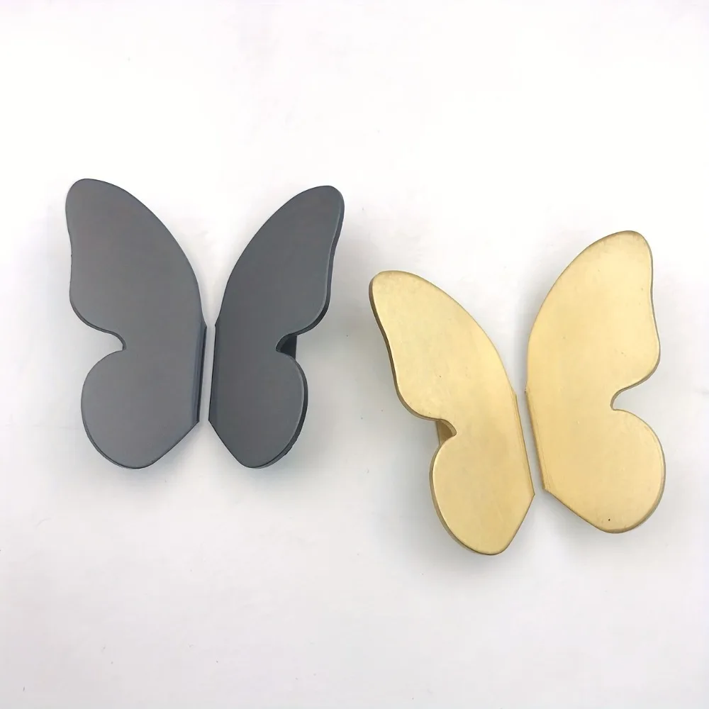 4 Pieces Creative Butterfly Metal Pulls with Durable Symmetrical Design Handles for Dressers, Closets