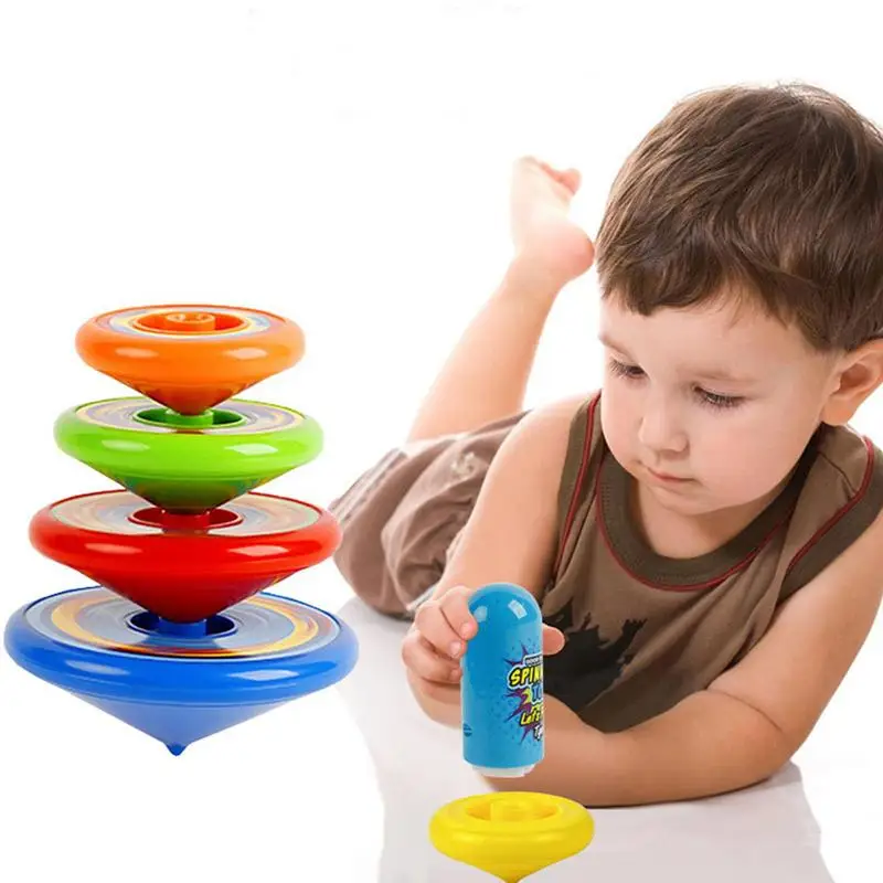 Kids Spinning Top Gyro Folding Spinning Top Toys Stacking Battle Gyro Toy Colorful Launcher Rotating Toy Party Birthday Gift