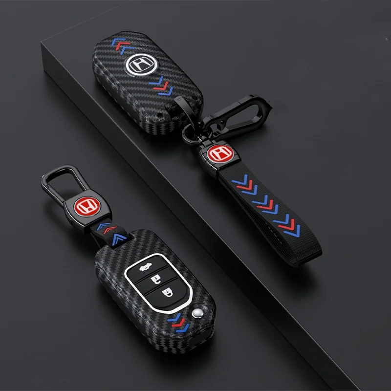 

ABS Carbon Fiber Car Smart Remote Key Case Cover Shell For Honda Civic 4d 9th Gen 10 Accord XRV Life Jazz Crv Fit Accessories