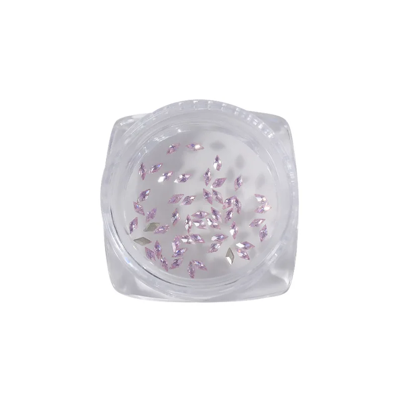 50 pz Burst Sparkle Mini rombo smussato fondo piatto zircone Nail Art indossare accessori per unghie trapano per unghie