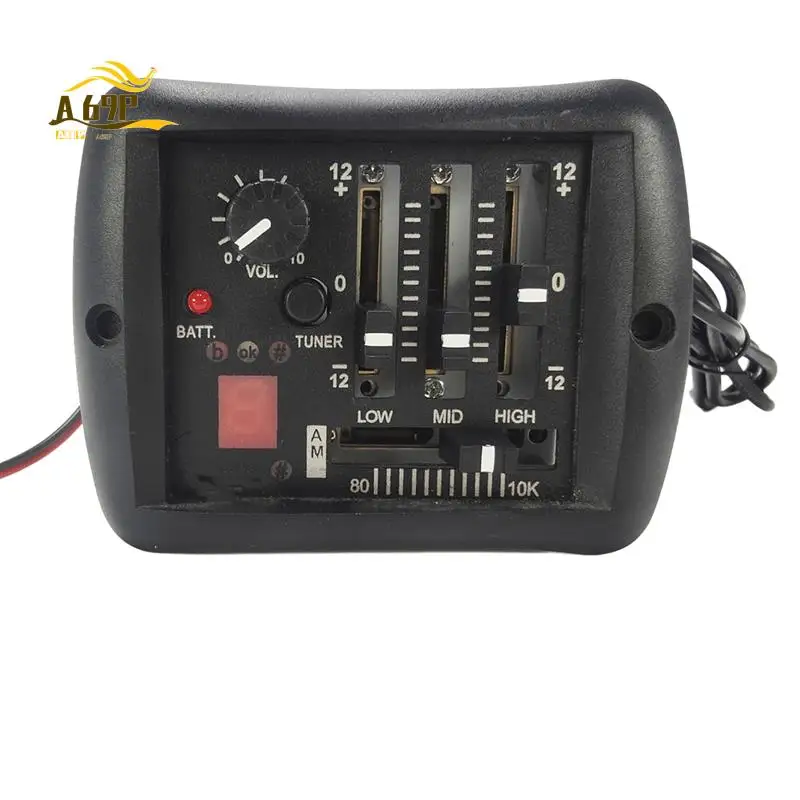 A69P-4-Bands eq equalizador guitarra acústica pré-amplificador piezo captador com sistema sintonizador latão endpin jack para guitarra folk