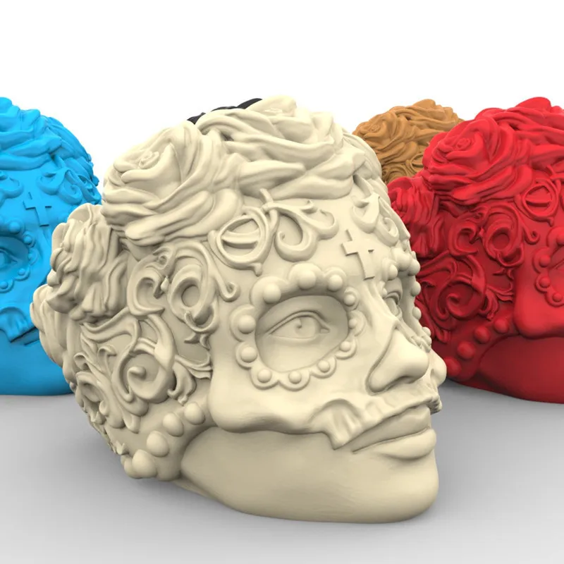 

Large Pattern Mask Head Candle Silicone Mold Rose Head Cake Chocolate Silicone Mold Epoxy Resin Mold Home Decoration