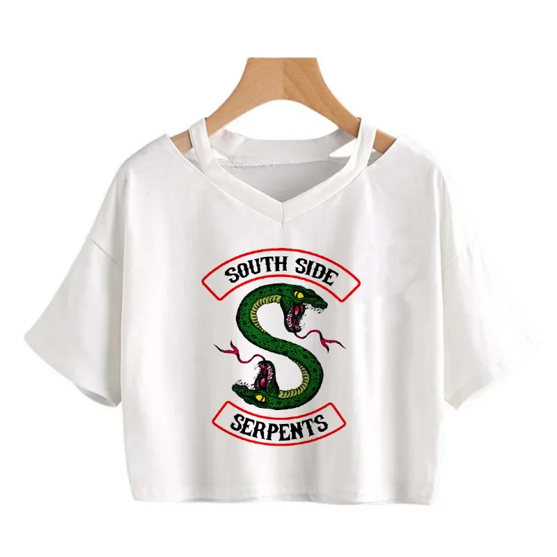 Riverdale Southside Serpents Harajuku T Shirt Women South Side Serpents Snake Graphic Ullzang Tshirt 90s Top Tees Female T-shirt